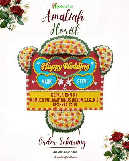 Papan Bunga Pernikahan Parungkokosan